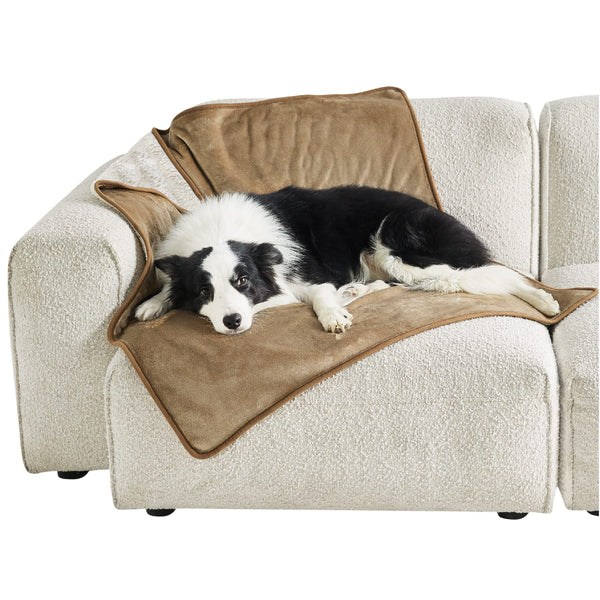 Lesure Waterproof Fleece Blanket Washable - 152x203cm Ultra Soft Grey Dog Blanket Over Sofa Bed Garden, Twin/Double Throw with Soft Plush, Fit All Season