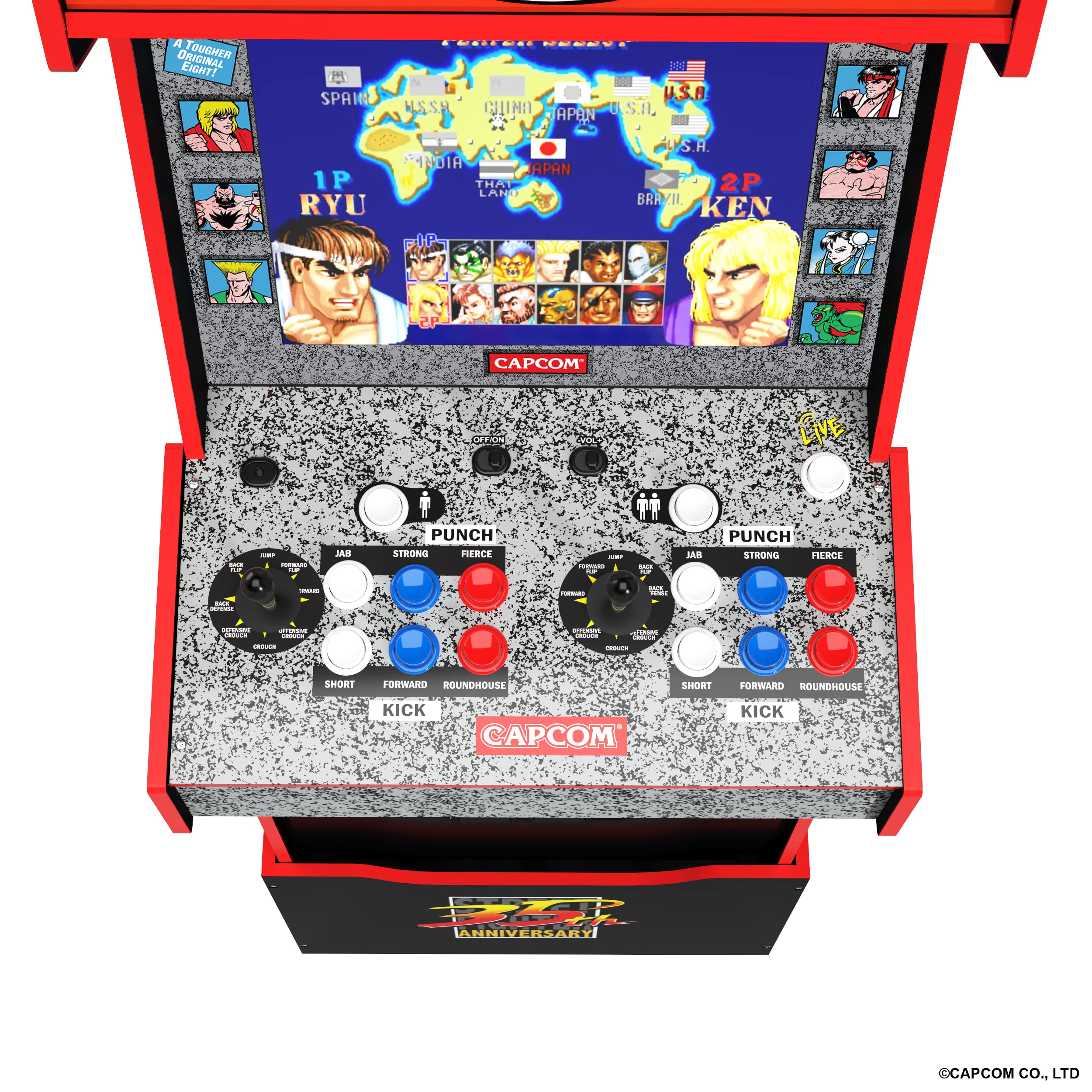 Arcade1Up STREET FIGHTER LEGACY 14 GAMES Wifi ENABLED ARCADE MACHINE