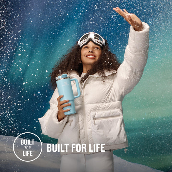 STANLEY Quencher H2.0 Flowstate Tumbler 1.2L - Cold for 11 Hours - Iced for 48 Hours - Metal Water Bottle with Straw, Handle and Lid - Dishwasher Safe - Travel Mug for Cold Drinks