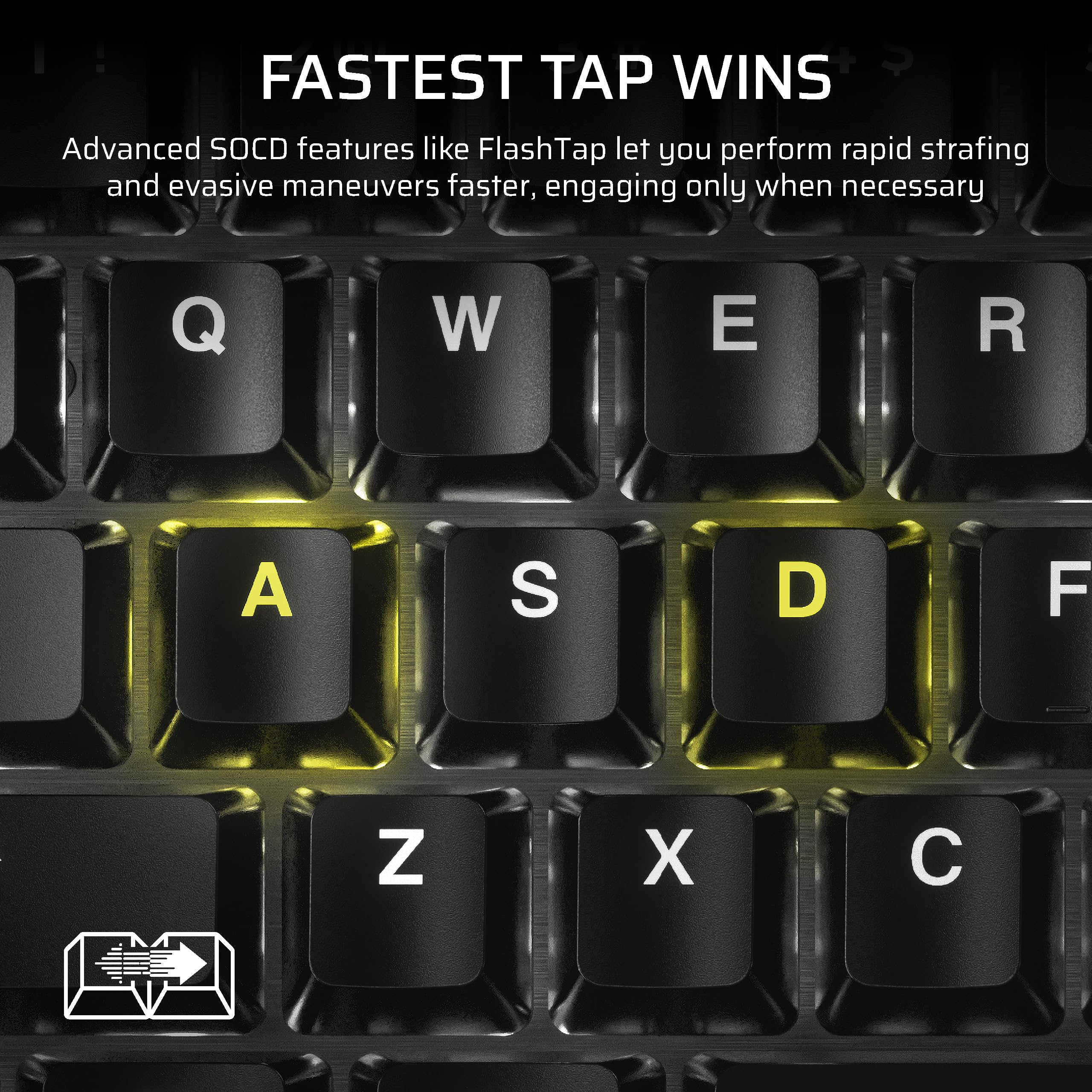 CORSAIR K70 MAX RGB Magnetic Mechanical Wired Gaming Keyboard – MGX Adjustable Switches, Simultaneous SOCD and Rapid Trigger, PBT Double-Shot Keycaps, Sound Dampening, 8000Hz Polling, QWERTY UK, Black