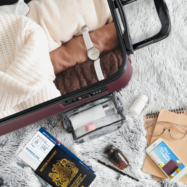 Flight Knight Premium Lightweight Suitcase - Built-in TSA Lock - 8 Spinner Wheels - ABS Hard Shell Check in Highly Durable Luggage - Medium - 67x45x26cm