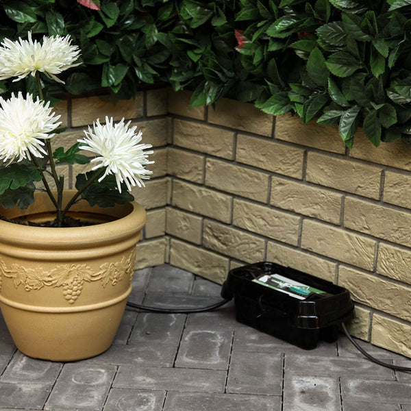 DRiBOX – Large IP55 Weatherproof Outdoor Electrical Connection Box 40 x 31 x 14.5cm – Power Cord Enclosure for Christmas Lights, Timers, Extension Cables, Leads, Reels, Transformers (Large, Black)