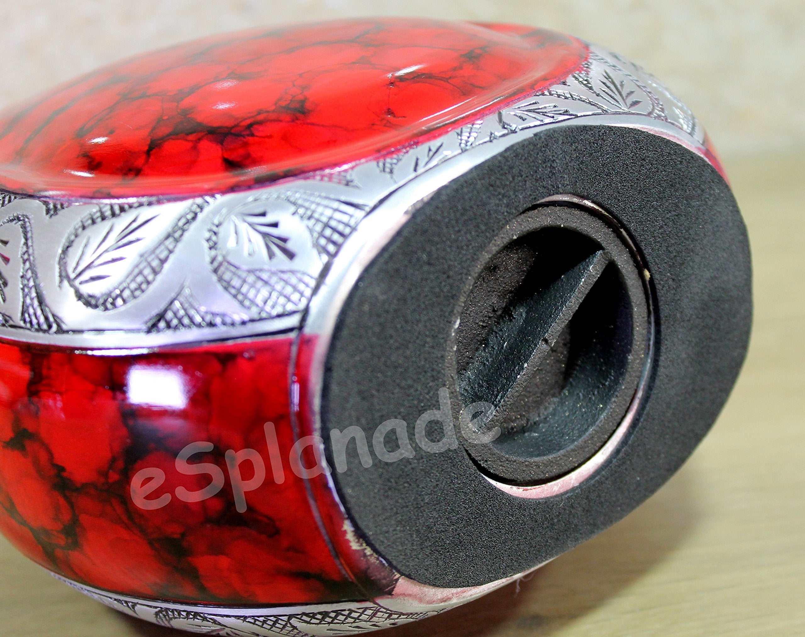 eSplanade Teardrop Cremation Urn Memorial Container Jar Pot | Cremation urn | Metal urn | Burial urn (Fiery Red)