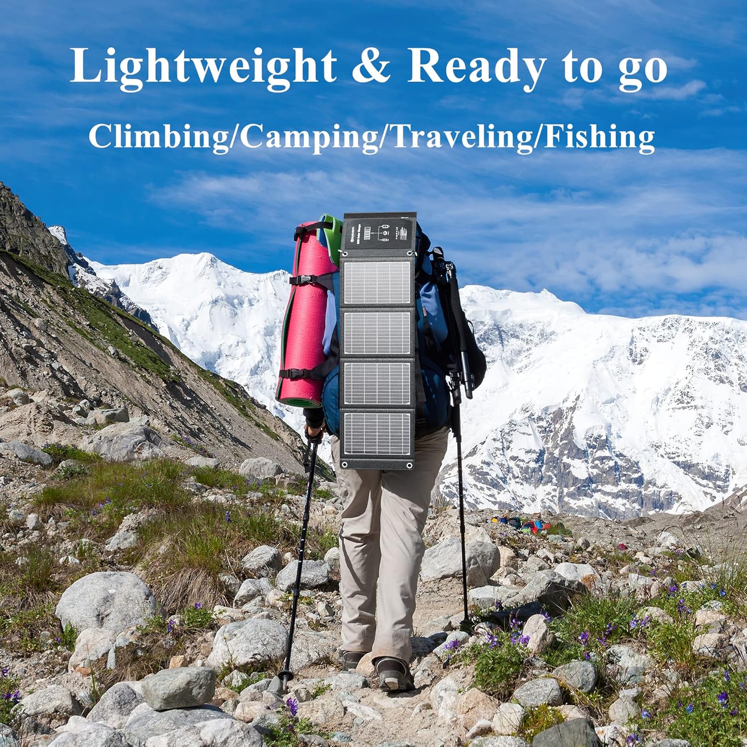 ELECAENTA 60W Foldable Solar Panel ETFE Solar Charger USB-C PD45W QC3.0 DC 18V for Portable Solar Generator Power Station Smartphones Outdoor Power Backup Waterproof Dustproof, 1.6KG