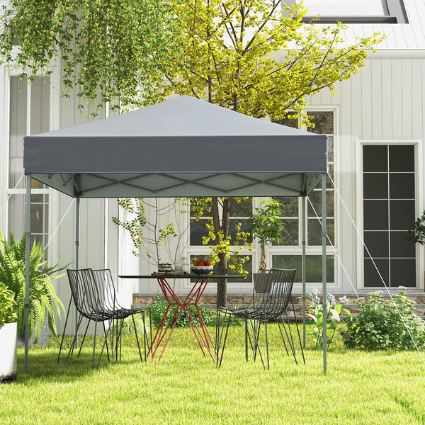 COSTWAY 2m x 2m Pop up Gazebo, 3-Position Height Adjustable Commercial Instant Canopy Tent with Carry Bag, Garden Patio Sun Shelter for Camping BBQ Party (Blue, 198 x 198 x 190-244 cm)