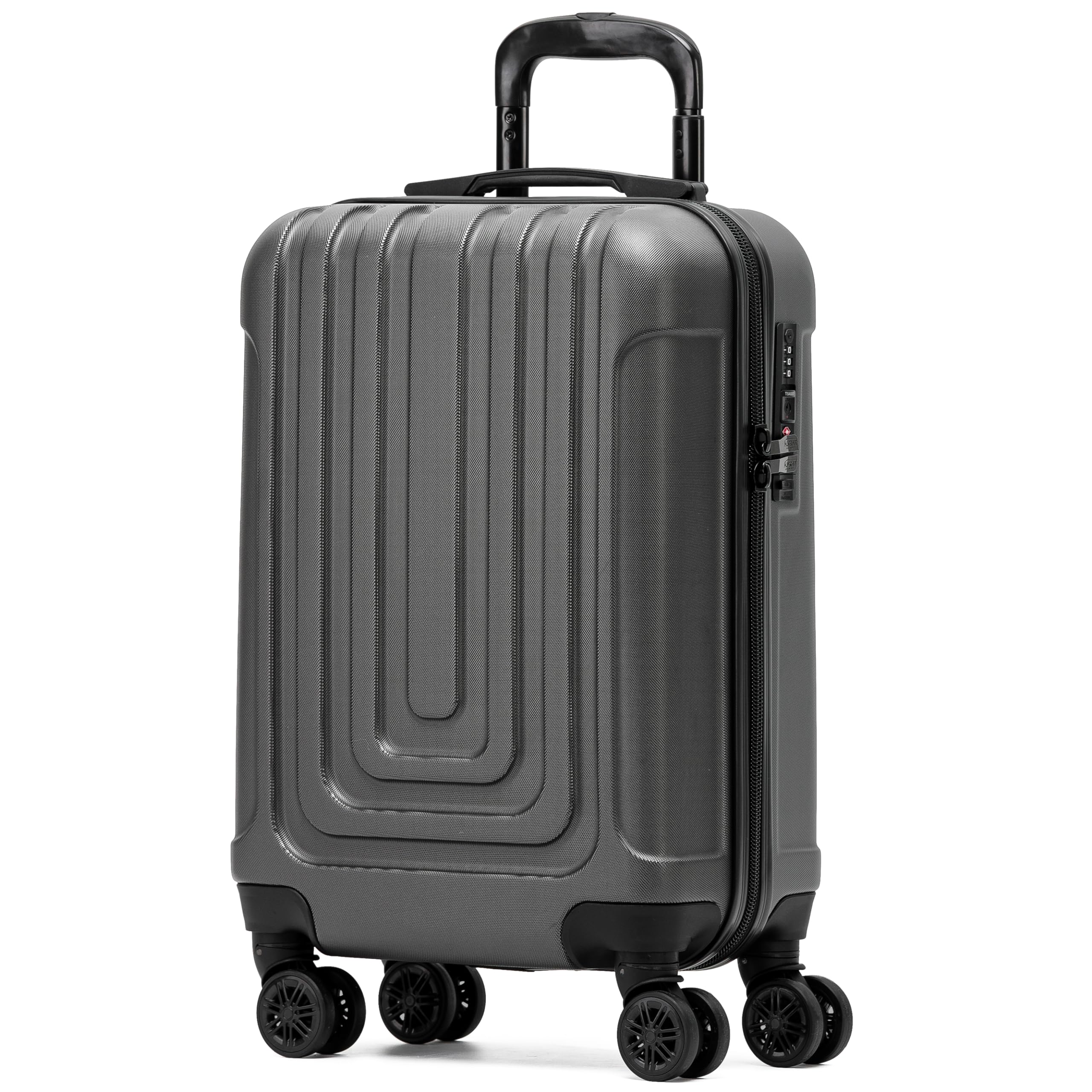 Flight Knight Premium Lightweight Suitcase - Built-in TSA Lock - 8 Spinner Wheels - ABS Hard Shell Check in Highly Durable Luggage - Medium - 67x45x26cm