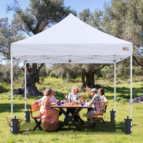 MASTERCANOPY Set of 4 Gazebo Sand Weights SandBags with Pothook for Pop Up Portable Folding Canopy, (Small, Black, Up to 31KG IN TOTAL)