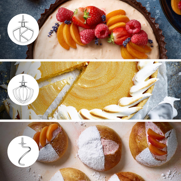 Kenwood kMix Editions KMX760API Kitchen Machine, 5 l Stainless Steel Bowl, Safe-Use Safety System, Metal Casing, 1000 Watts, incl. 3-Piece Patisserie Set and Splash Guard, Apricot Pink