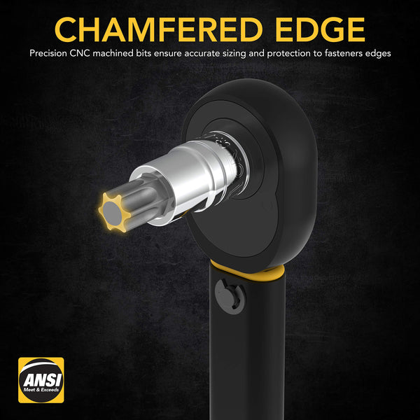 LEXIVON Master Wrench Key Set, 35-Piece Long Arm Ball End Hex Keys | 3-Pack Metric/SAE & Star, Industrial Grade S2 Alloy Steel (LX-131)