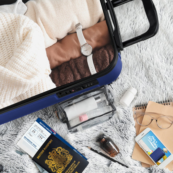 Flight Knight Premium Lightweight Suitcase - Built-in TSA Lock - 8 Spinner Wheels - ABS Hard Shell Check in Highly Durable Luggage - Medium - 67x45x26cm