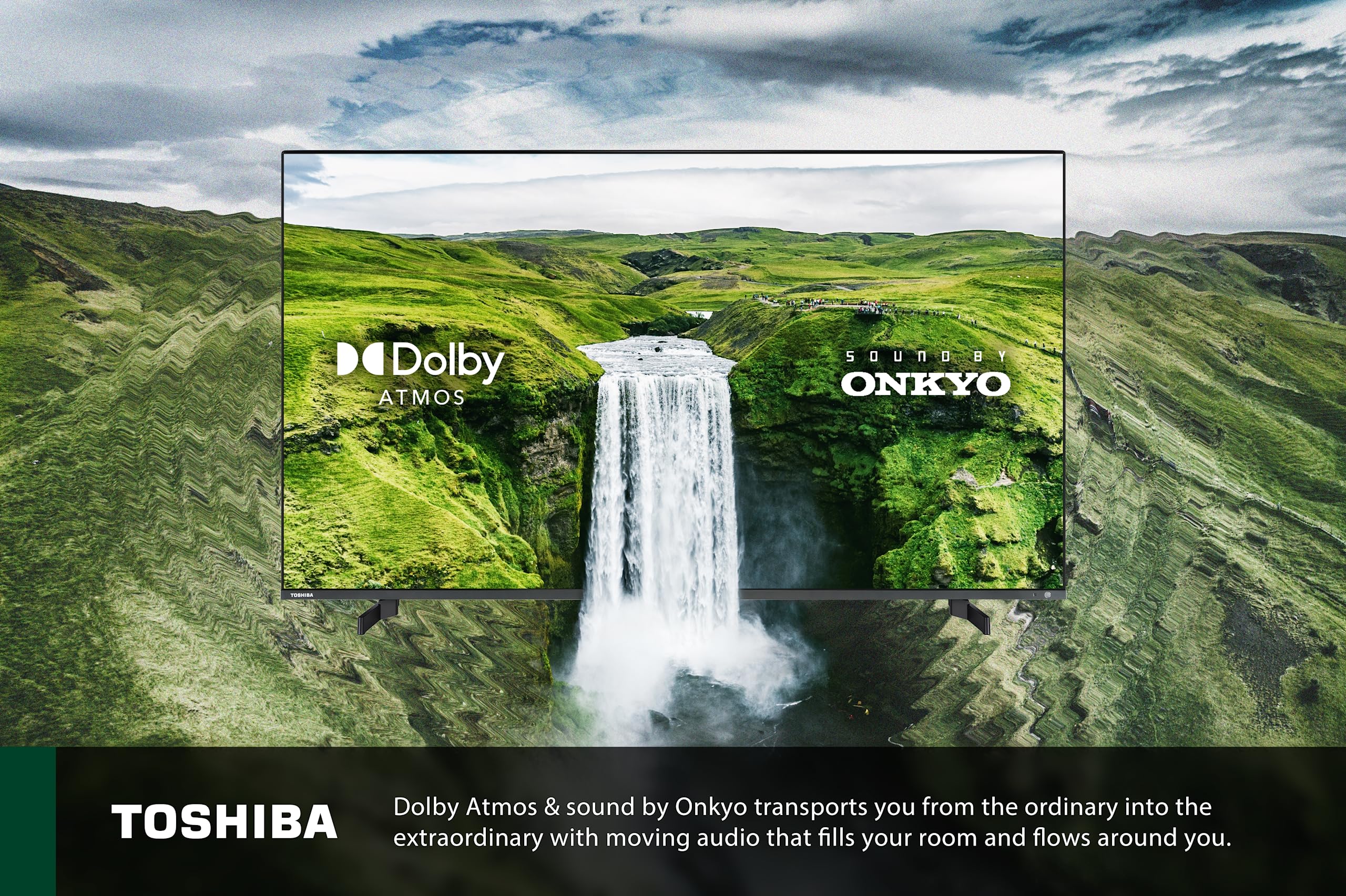 Toshiba UF3F 65 Inch Fire 4K HDR TV, TRU Picture Engine, HDR10, Dolby Vision & Atmos, Sound by Onkyo, DTS Virtual X, Alexa Voice Remote