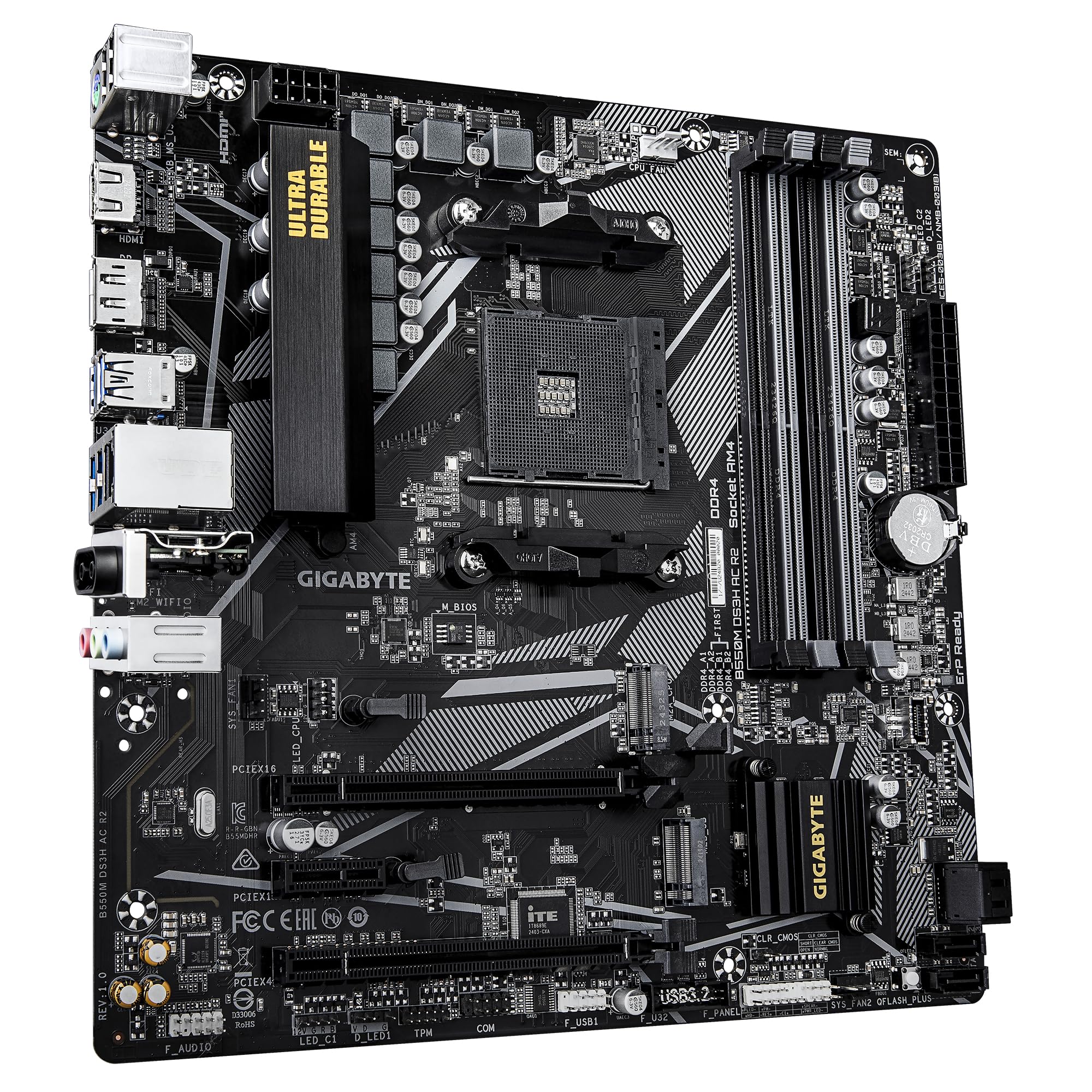 Gigabyte B550 AORUS ELITE V2 Motherboard - Supports AMD Ryzen 5000 Series AM4 CPUs, 12+2 Phases Digital Twin Power Design, up to 4733MHz DDR4 (OC), 2xPCIe 3.0 M.2, 2.5GbE LAN, USB 3.2 Gen1