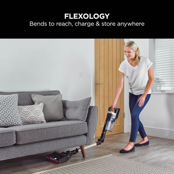 Shark Stratos Cordless Stick Vacuum Cleaner with Anti Hair Wrap Plus, Clean Sense IQ & Anti-Odour Technology, 60 Mins Run-Time, Removable Battery, Charcoal/Rose Gold IZ400UK