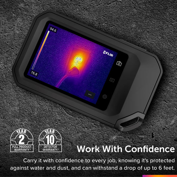 FLIR C5 Compact Thermal Imaging Camera with Wifi: High Resolution Infrared Imager for Inspection, Electrical/Mechanical, Building, and HVAC Applications