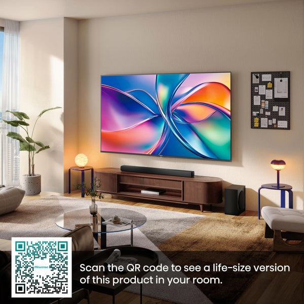 Hisense 55 Inch 4K QLED Smart TV 55E77NQTUK - Quantum Dot Colour, 4K AI Processor, Dolby Vision Atmos, Smooth Motion, Sports Mode, Vidaa OS with Freely, Youtube, Netflix and Disney+ (2024 Model)