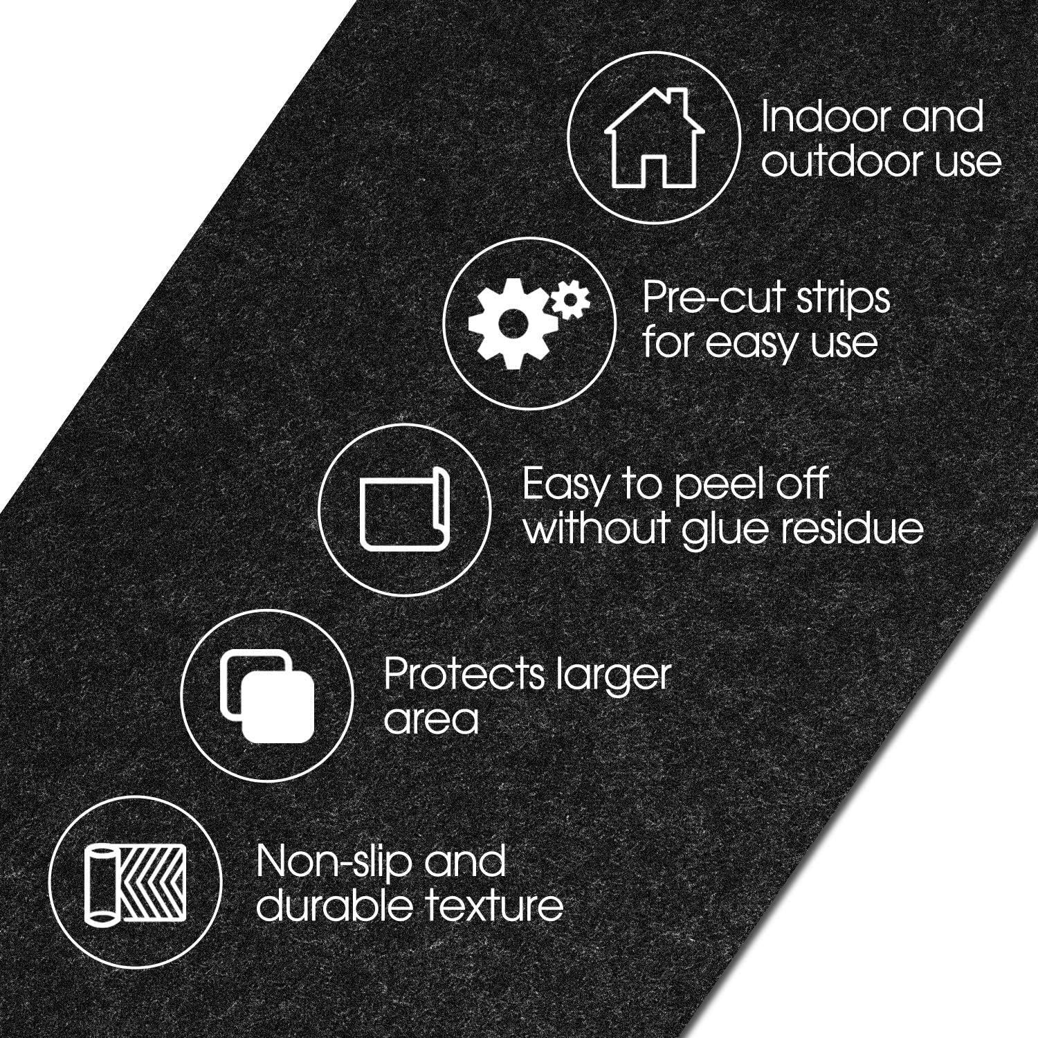 DLD Stair Treads 8"x30" Non-Slip Indoor Stair Runners for Wooden Steps, 14-PackAnti-Slip Strips for Safety and Grip