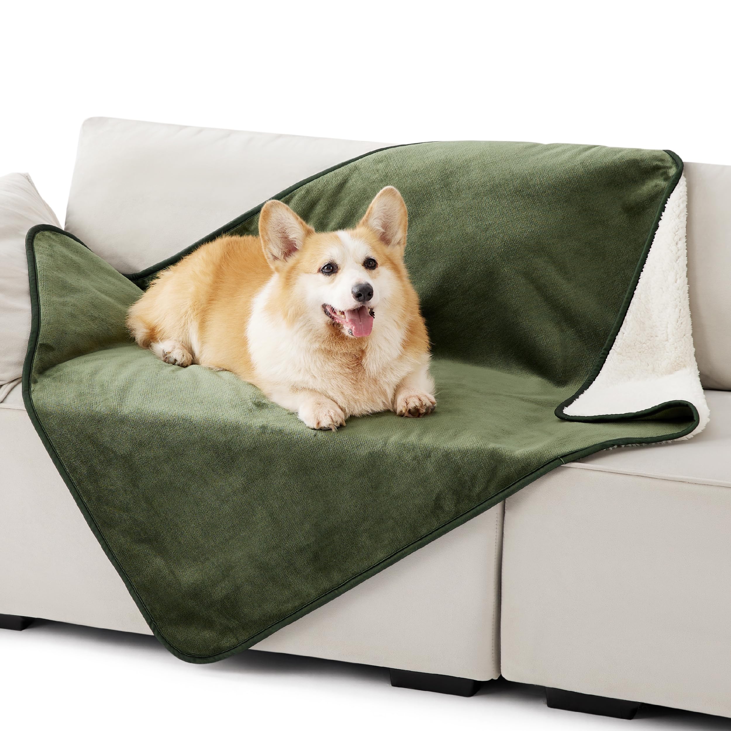 Lesure Waterproof Fleece Blanket Washable - 152x203cm Ultra Soft Grey Dog Blanket Over Sofa Bed Garden, Twin/Double Throw with Soft Plush, Fit All Season