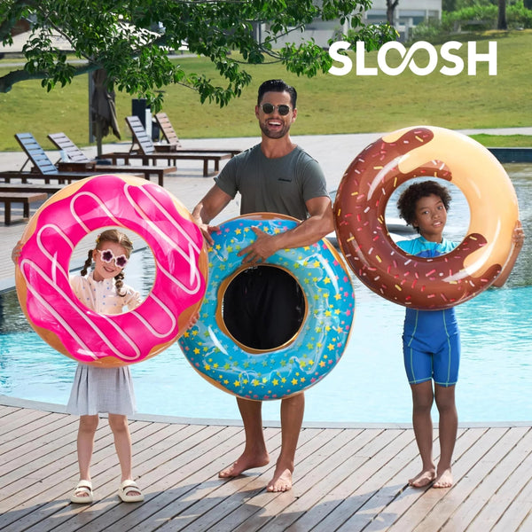 JOYIN Pool Inflatables Swimming Rings 82.5cm (3 Pack), Rubber Ring for Kids and Adults,Pool Inflatables for Adults, Fruit Inflatable Pool Floats for Swimming Pool Party Decorations