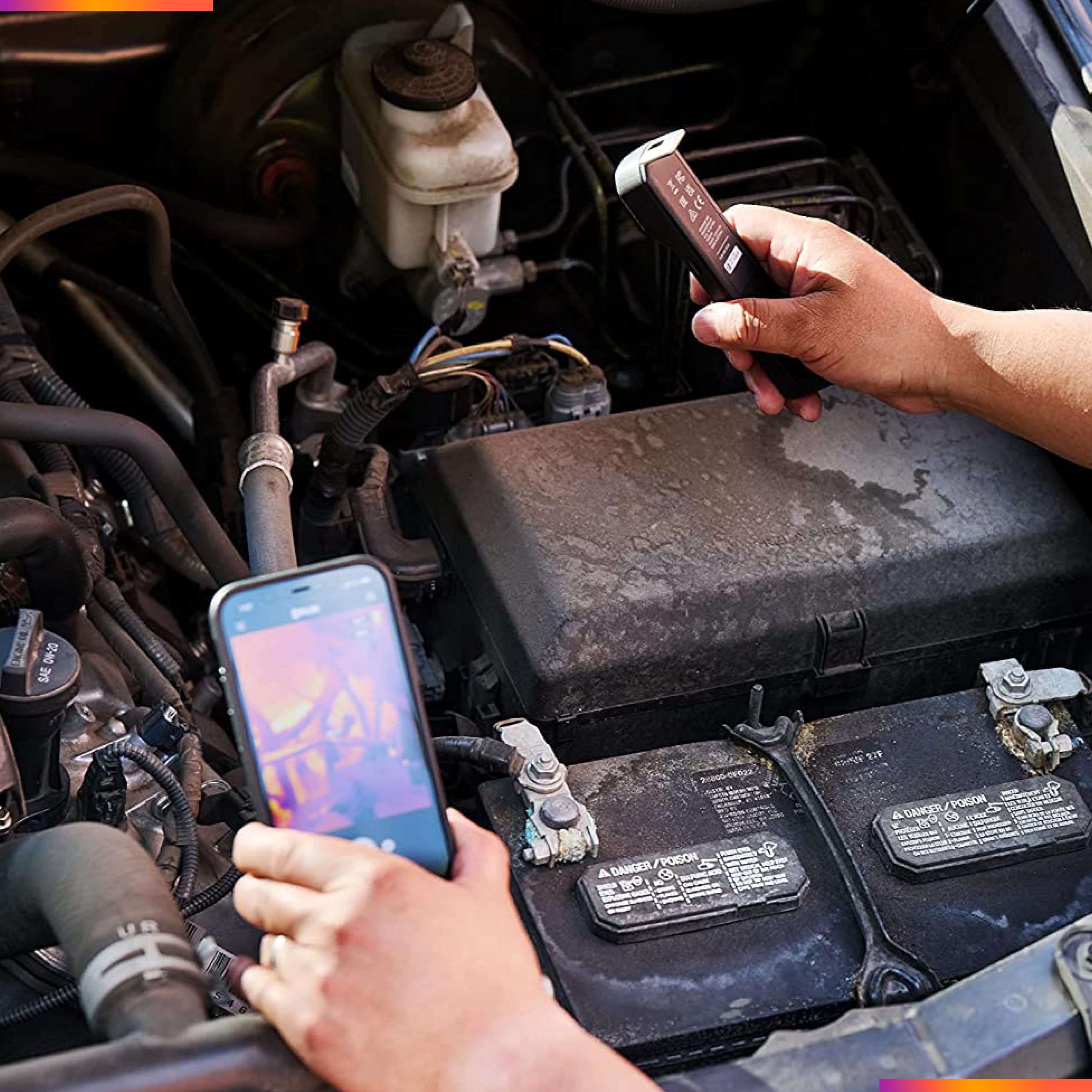 FLIR EDGE - Wireless Bluetooth Thermal Imaging Camera for Smartphones, Compatible with all iOS and Android devices: Use for home inspection, HVAC, automotive, machine industries and more