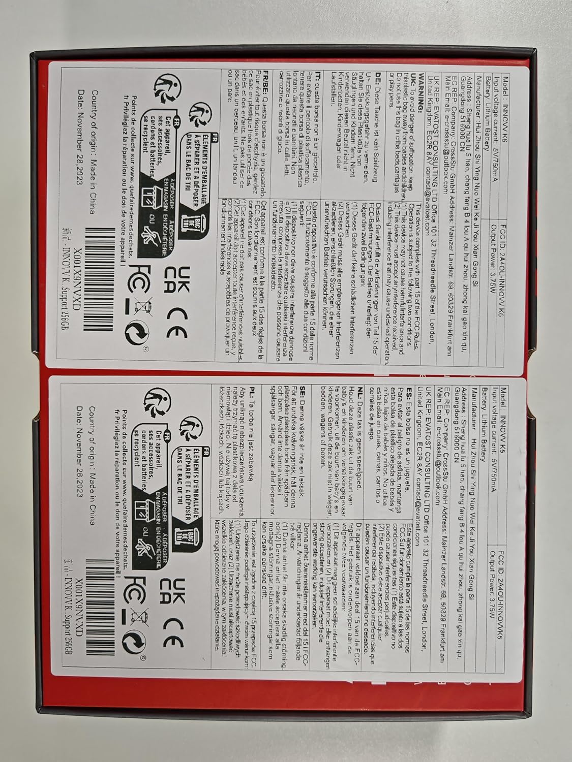 INNOVV K6 Motorcycle Dash Cam Dual Channel QHD 2K+1080P, IP67 Waterproof Mini Motocam with Wi-Fi, 120°Golden Angel, G-Sensor Detection, Support 256GB(SD Card not Included)