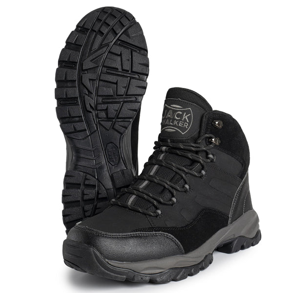 Jack Walker Mens Walking Leather Boots Lightweight Vent Breathable Hiking Trekking Shoes JW8215