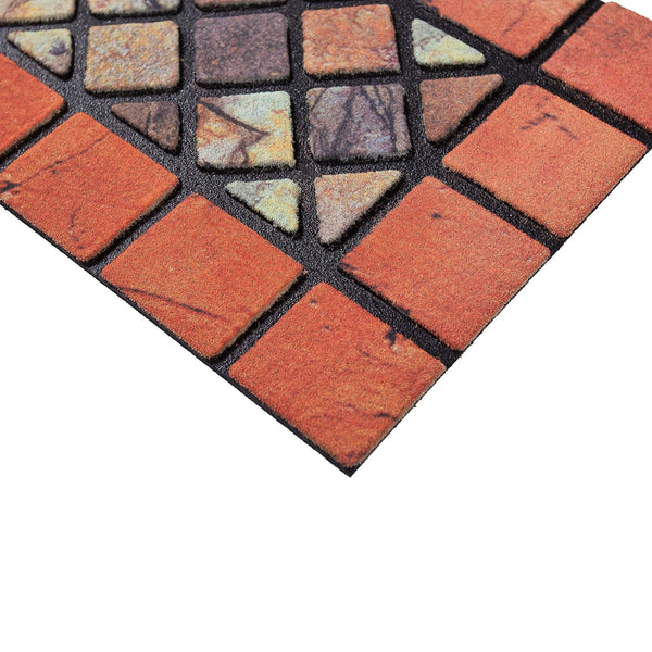 Nicoman Narrow Doormat Tiled Door Mat Barrier Eco-Friendly Heavy Duty Non-Slip Dirt Scraper For Indoor Outdoor Garden Shed Garage Entrance  (4 Pack,