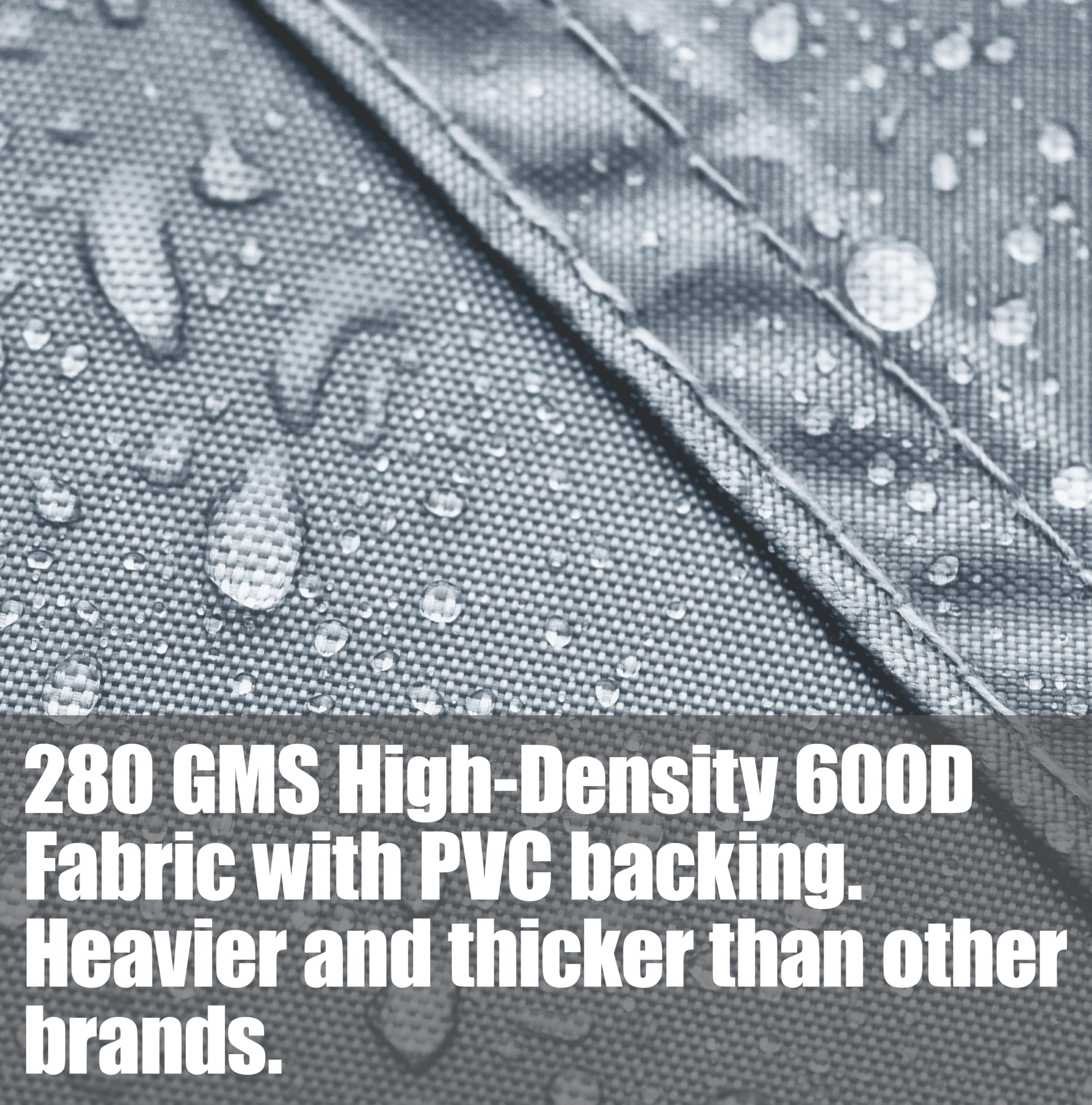 Kingsbridge Cube Garden Furniture Cover, 135cm, 600D Heavy Duty Fabric, Double Stitching, Waterproof, Anti UV, Breathable, Rip Proof, Grey Outdoor