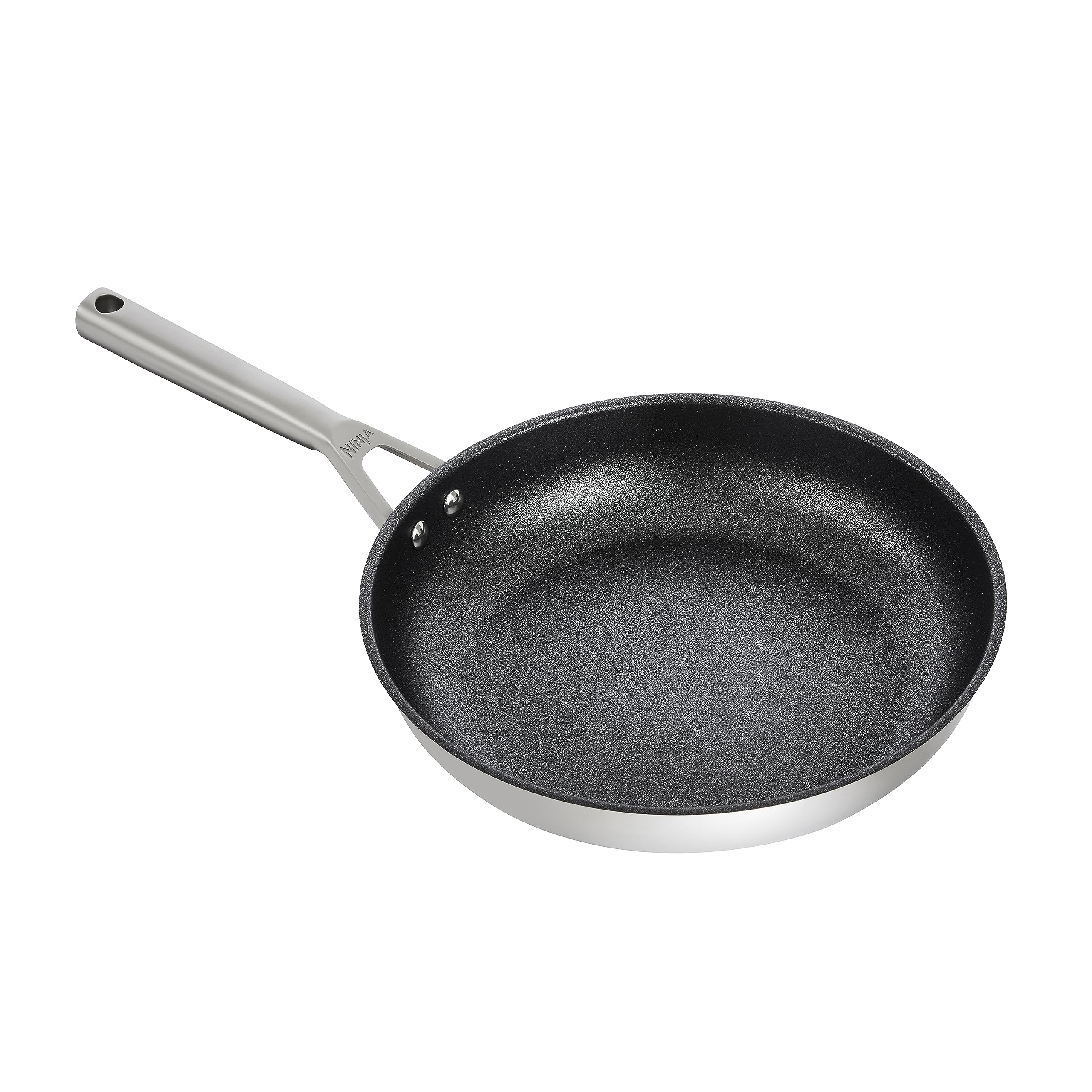 Ninja ZEROSTICK 5-Piece Pan Set, Long Lasting Non Stick,16cm, 18cm & 20cm Saucepans with oven-safe glass lids, 16cm Milk Pan, 24cm Frying Pan, Stainless Steel Cookware C6500UK