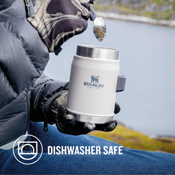 Stanley Classic Legendary Food Jar 0.4L With Spork - Keeps Cold For 7 Hours - BPA-Free Stainless Steel Soup Flask - Leakproof - Dishwasher Safe - Rose Quartz