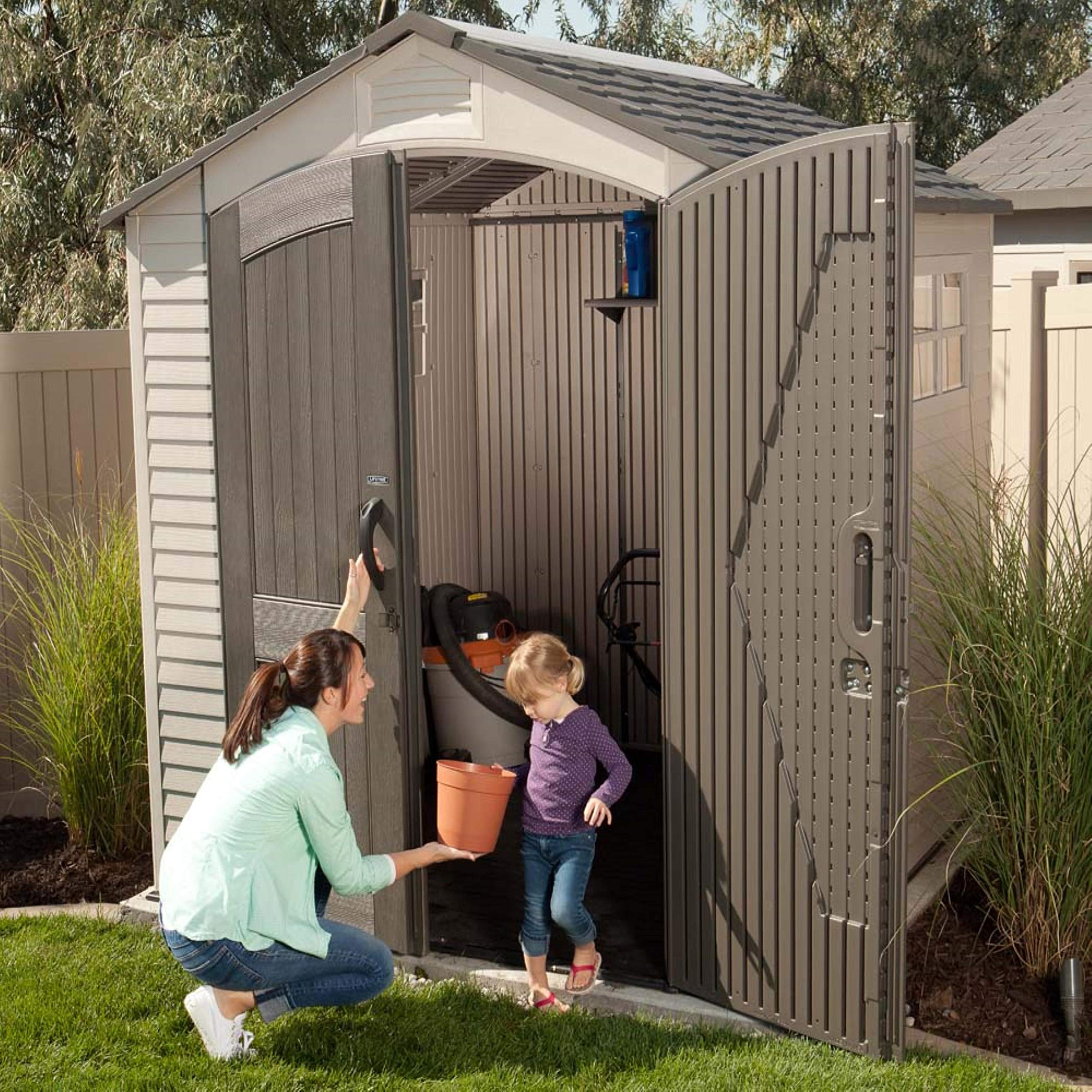 Lifetime 60282 Outdoor Storage Shed, 7 x 12 ft.