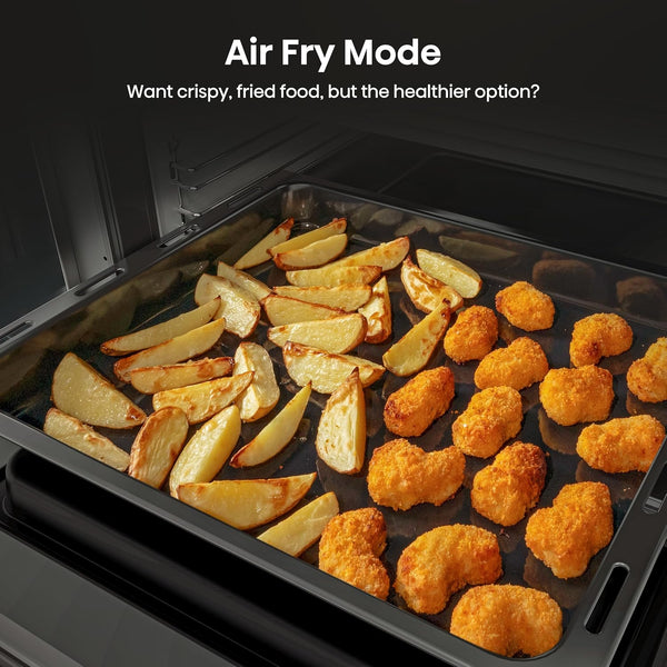 Hisense HDUKC60B 60cm Electric Cooker with Ceramic Hob-Black, A Rated Double Oven 50L/80L [Energy Class A]