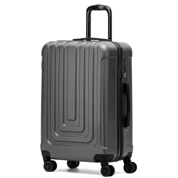 Flight Knight Premium Lightweight Suitcase - Built-in TSA Lock - 8 Spinner Wheels - ABS Hard Shell Check in Highly Durable Luggage - Medium - 67x45x26cm