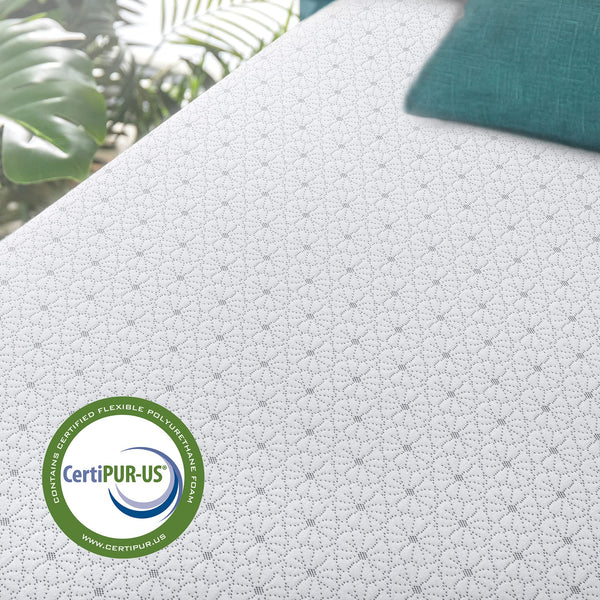 ZINUS Single Mattress - Memory Foam - 90x190cm/3x6ft - Height 13cm/5in - Medium Firmness - Orthopaedic Support with Comfort foam - Green tea Designed in UK standards