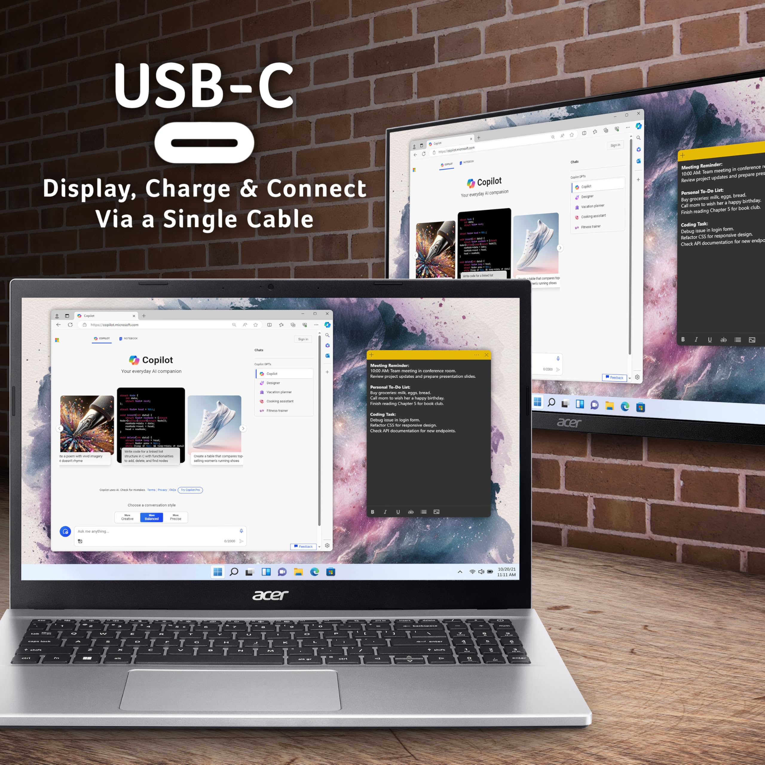 Acer Aspire Go 15 AG15-42P Laptop - AMD Ryzen 7 5825U, 16GB, 1TB SSD, Integrated Graphics, 15.6 Inch Full HD, Windows 11, Silver