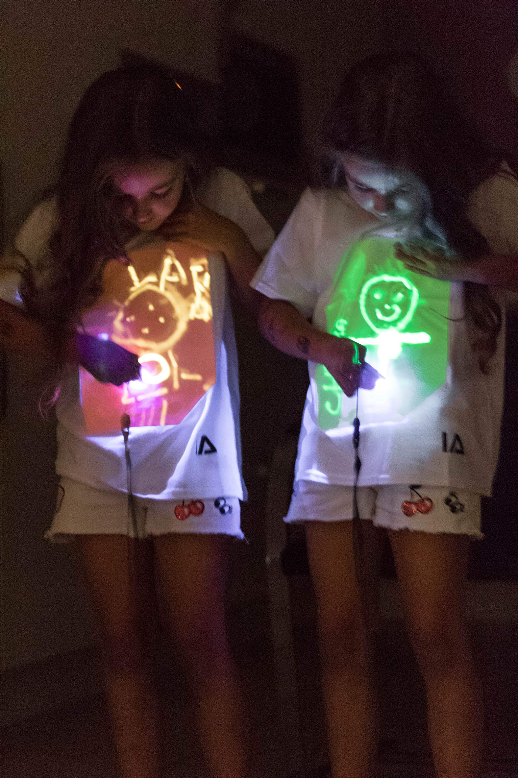 Illuminated Apparel Interactive Glow in The Dark T-Shirt - Fun for Birthday Parties & Festivals - Light up The Night