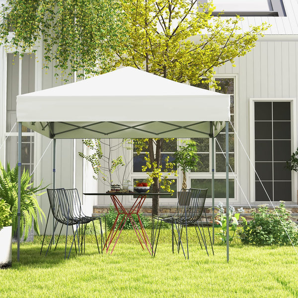 COSTWAY 2m x 2m Pop up Gazebo, 3-Position Height Adjustable Commercial Instant Canopy Tent with Carry Bag, Garden Patio Sun Shelter for Camping BBQ Party (Blue, 198 x 198 x 190-244 cm)