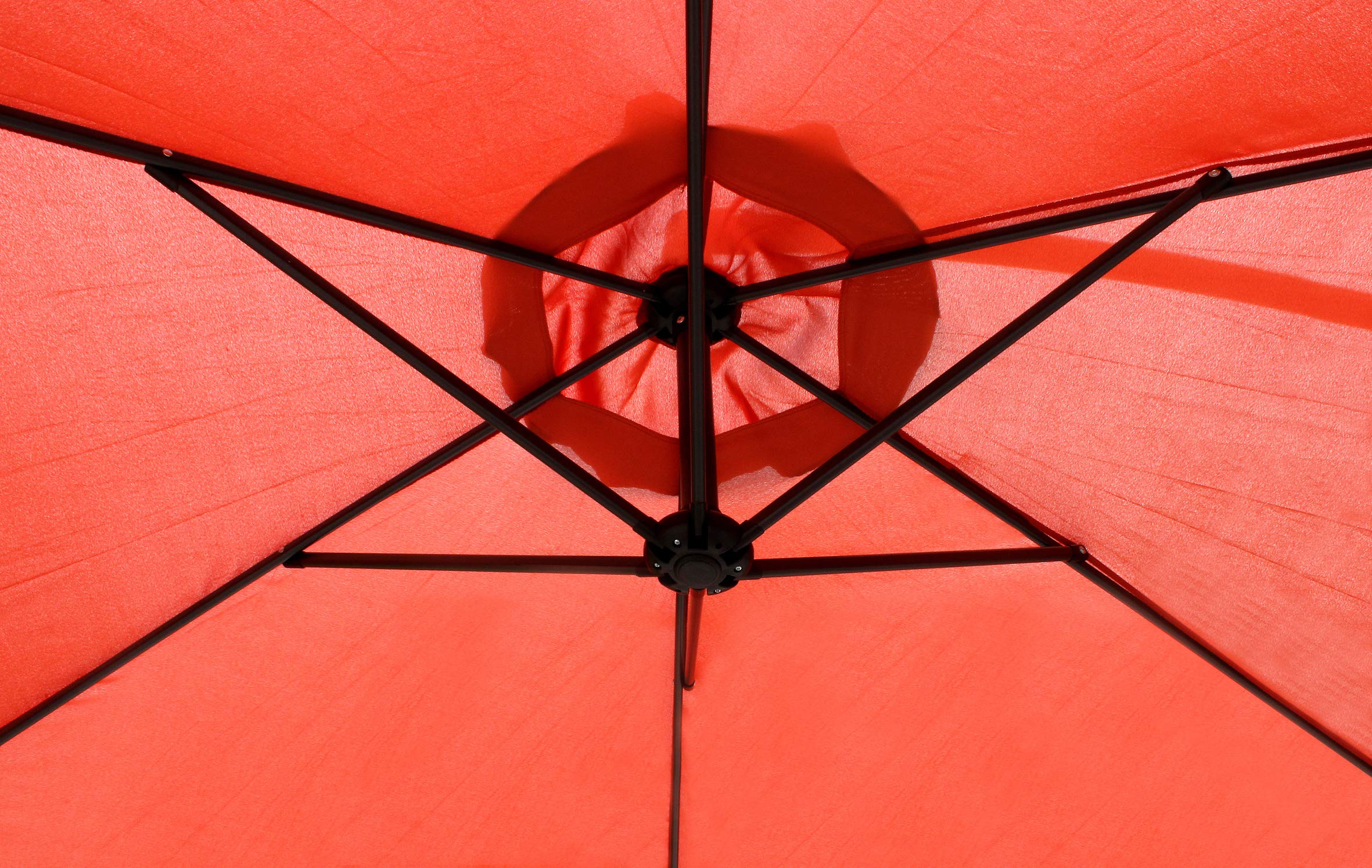 All Seasons Gazebos Ross James premium garden parasol umbrella with crank handle including base weight (Green)