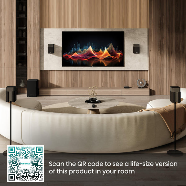 Hisense AX5125H 5.1.2 Channel 500W Dolby Atmos Soundbar with Wireless Subwoofer& Up Firing Speakers& Turly Wireless Rear Speakers