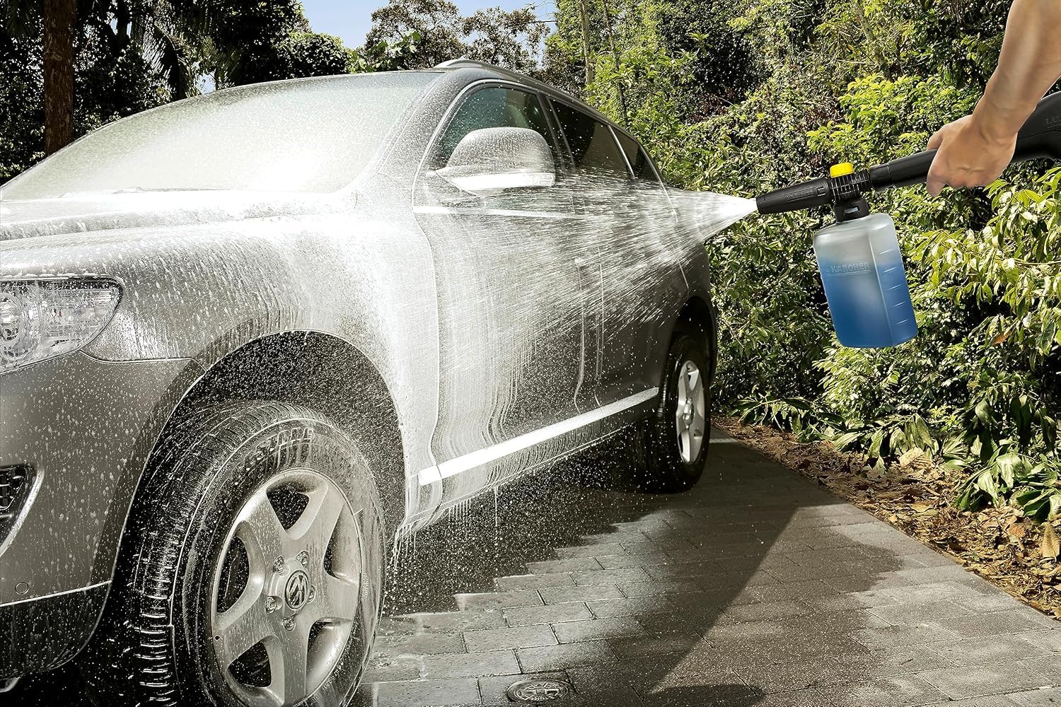 Kärcher K 5 Power Control Pressure Washer, pressure: max. 145 bar, flow rate: 500 l/h, area coverage: 40 m²/h, water filter, weight: 13 kg, high-pressure hose and gun, dirt blaster, spray lance