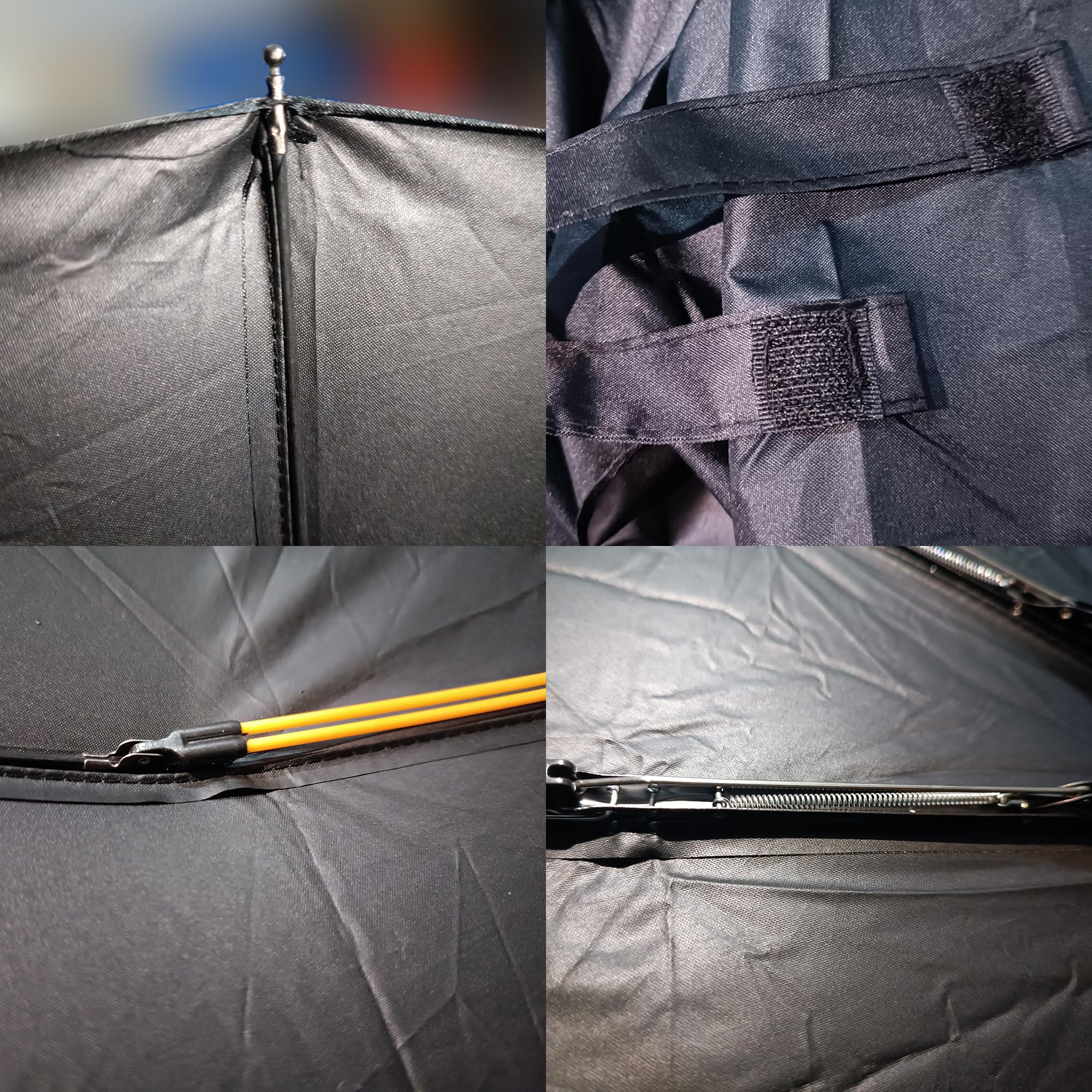 Maibar Umbrella Windproof Strong 24 Ribs Compact Umbrellas Sun UV Protection spf 50 Folding Travel Large Auto Open Close Umbrellas Umbrella (Black)