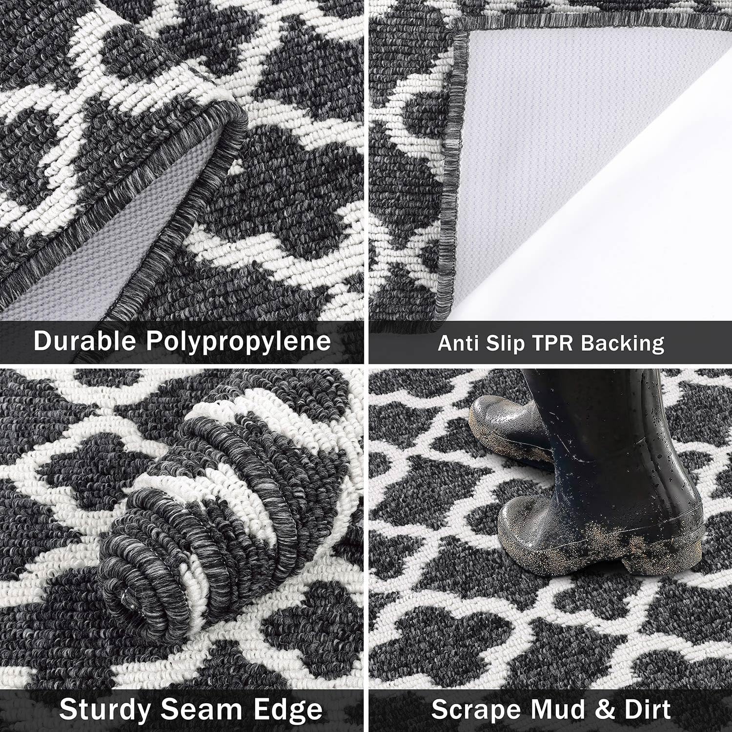 SHACOS Extra Long Hallway Runner Rug 60x300 cm Non Slip Carpet Runner for Hallway Washable Hall Carpet Runner Long Runner Rug for Kitchen Entryway