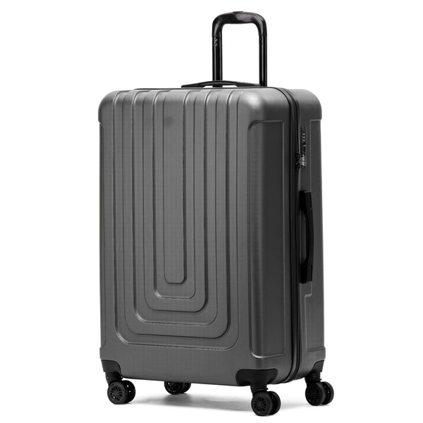 Flight Knight Premium Lightweight Suitcase - Built-in TSA Lock - 8 Spinner Wheels - ABS Hard Shell Check in Highly Durable Luggage - Medium - 67x45x26cm