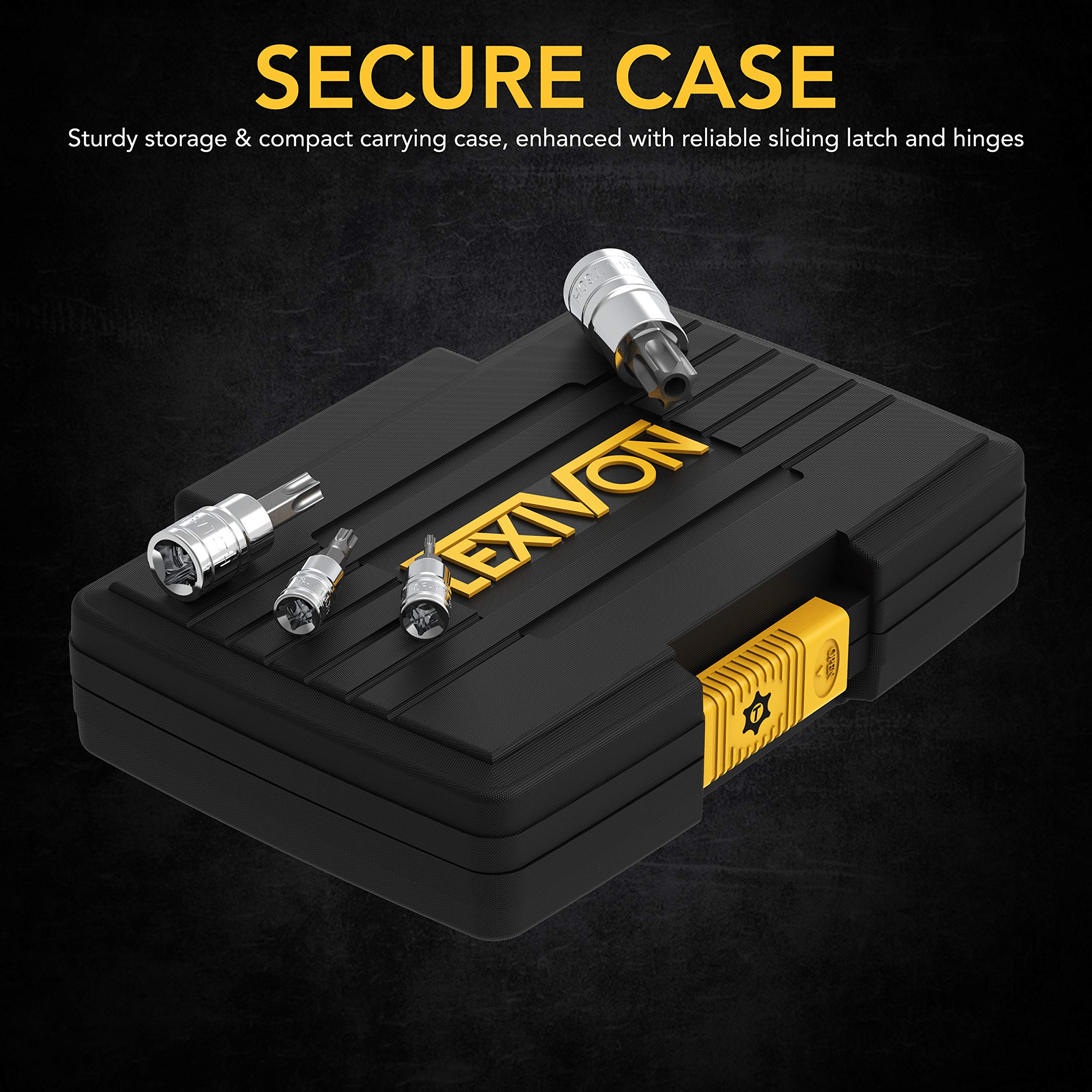 LEXIVON Master Wrench Key Set, 35-Piece Long Arm Ball End Hex Keys | 3-Pack Metric/SAE & Star, Industrial Grade S2 Alloy Steel (LX-131)