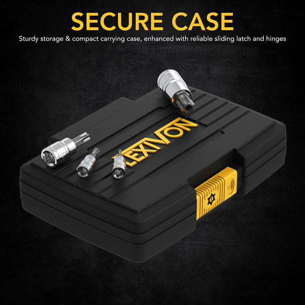 LEXIVON Master Wrench Key Set, 35-Piece Long Arm Ball End Hex Keys | 3-Pack Metric/SAE & Star, Industrial Grade S2 Alloy Steel (LX-131)