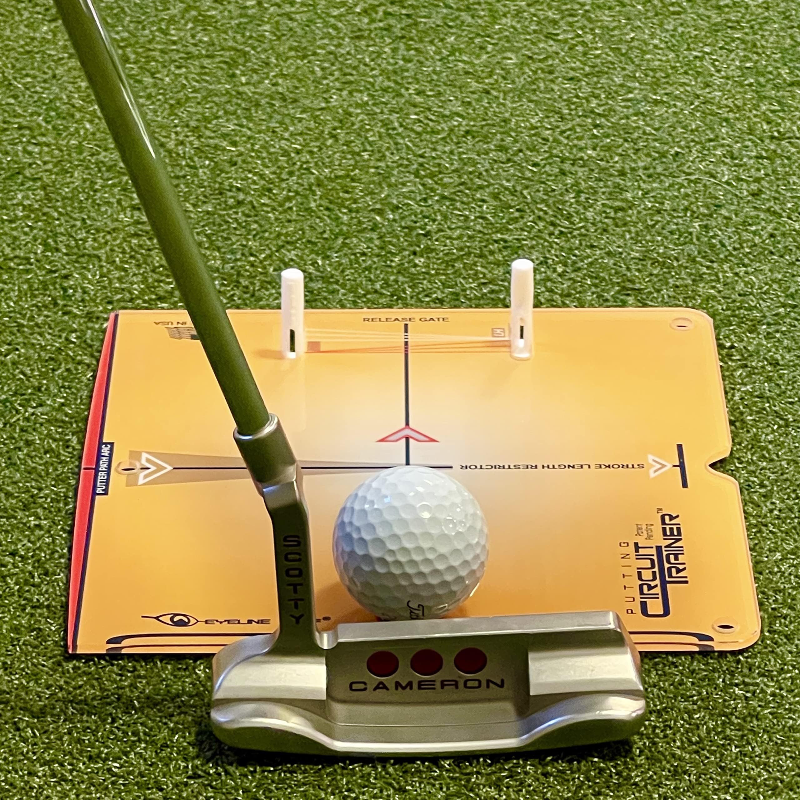 EyeLine Golf Putting Mirror, Circuit Trainer, Portable Putting EyeLine Alignment Training Aids with Bag, Indoor-Outdoor Practice, Golf Accessories,