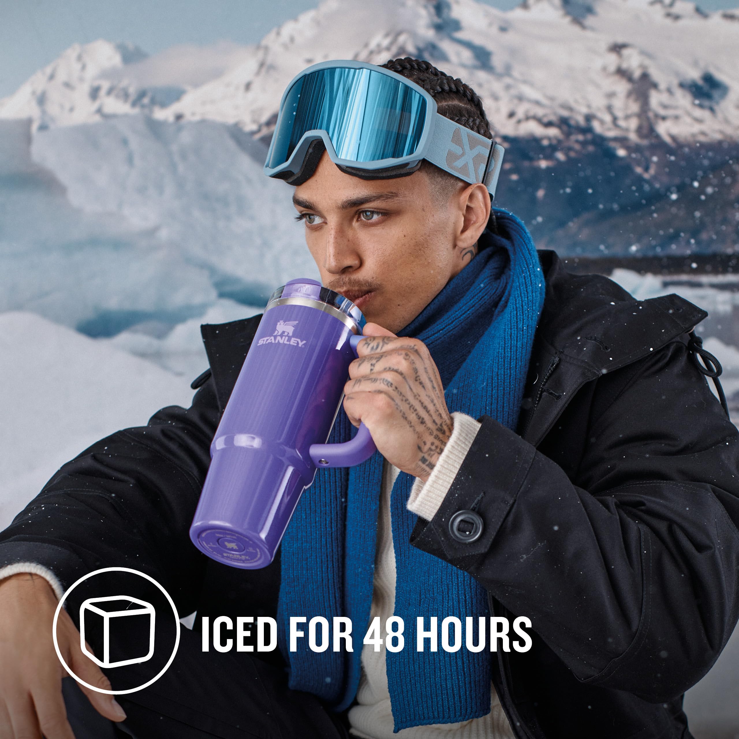 STANLEY Quencher H2.0 Flowstate Tumbler 1.2L - Cold for 11 Hours - Iced for 48 Hours - Metal Water Bottle with Straw, Handle and Lid - Dishwasher Safe - Travel Mug for Cold Drinks