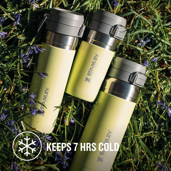 STANLEY Quick Flip Stainless Steel Water Bottle 0.47L - Keeps Cold For 7 Hours - Leakproof - BPA-Free Thermal Flask - Dishwasher Safe - Cup Holder Compatible