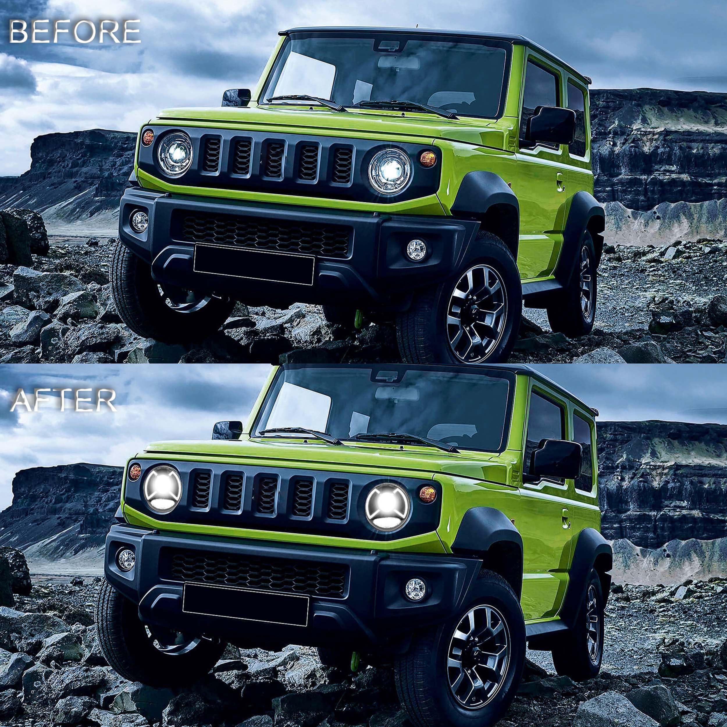 VLAND Headlights for Suzuki Jimny Sierra JB64W JB74W 2018-2021 with Welcome Blue Light