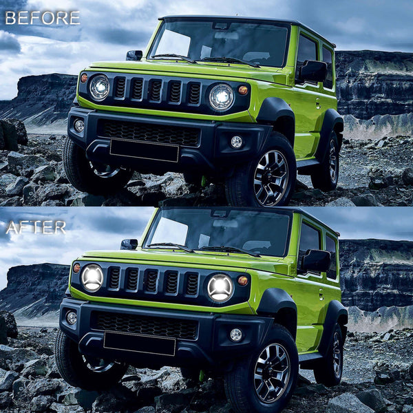 VLAND Headlights for Suzuki Jimny Sierra JB64W JB74W 2018-2021 with Welcome Blue Light