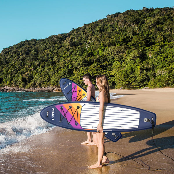 Portal Stand Up Paddle Board, 10'6x33 x6 Inflatable Paddle Boards with SUP Accessories Including Carry Bag, Hand Pump, Paddle, Leash, Fin, Repair Kit, Waterproof Phone Case